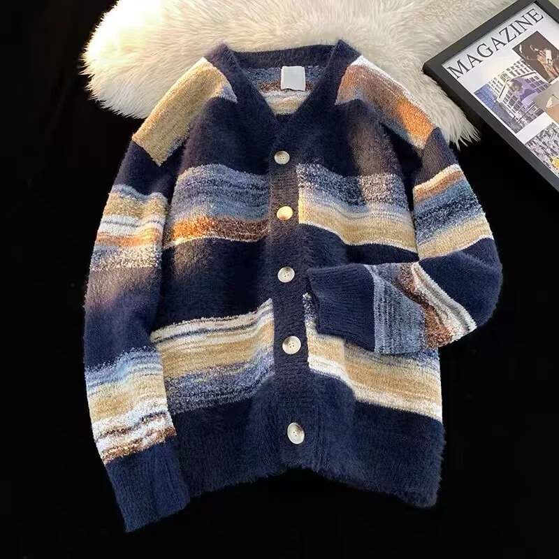 Damen Kuschelige Strickjacke mit Knöpfen Drune