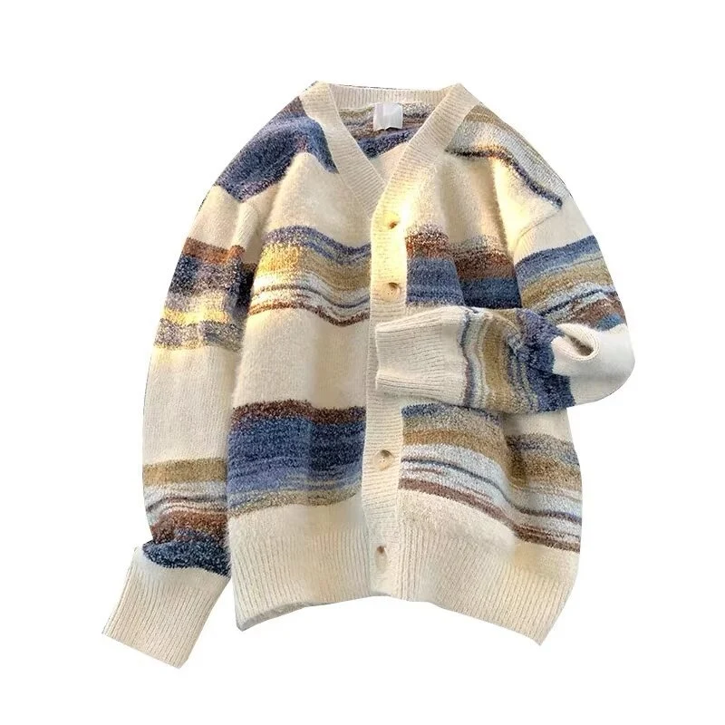 Damen Kuschelige Strickjacke mit Knöpfen Drune