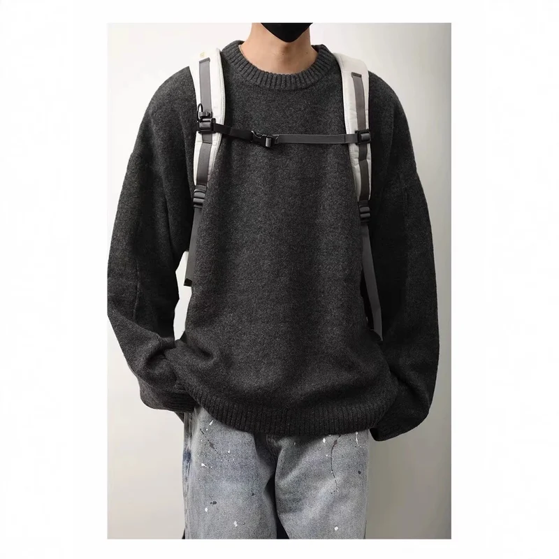 Damen Klassischer Rundhals-Pullover Drune