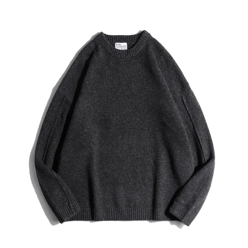 Damen Klassischer Rundhals-Pullover Drune