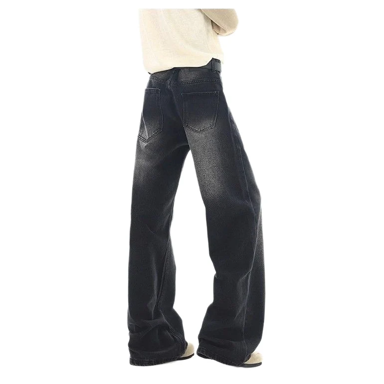 Damen Hochtaillierte Weite Jeans Drune
