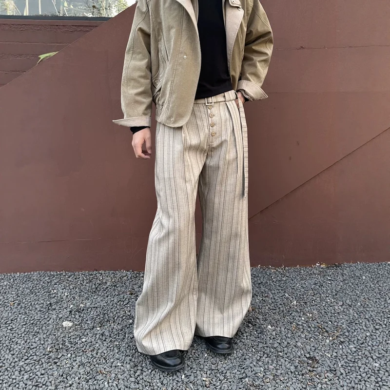 Damen Hochtaillierte Schneiderhose mit weitem Bein Drune
