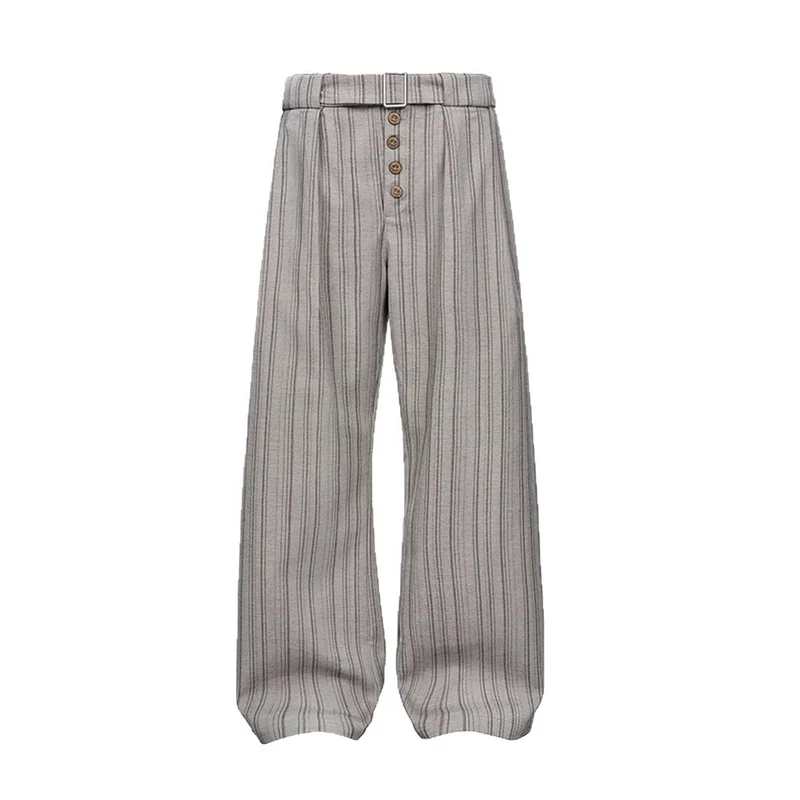 Damen Hochtaillierte Schneiderhose mit weitem Bein Drune
