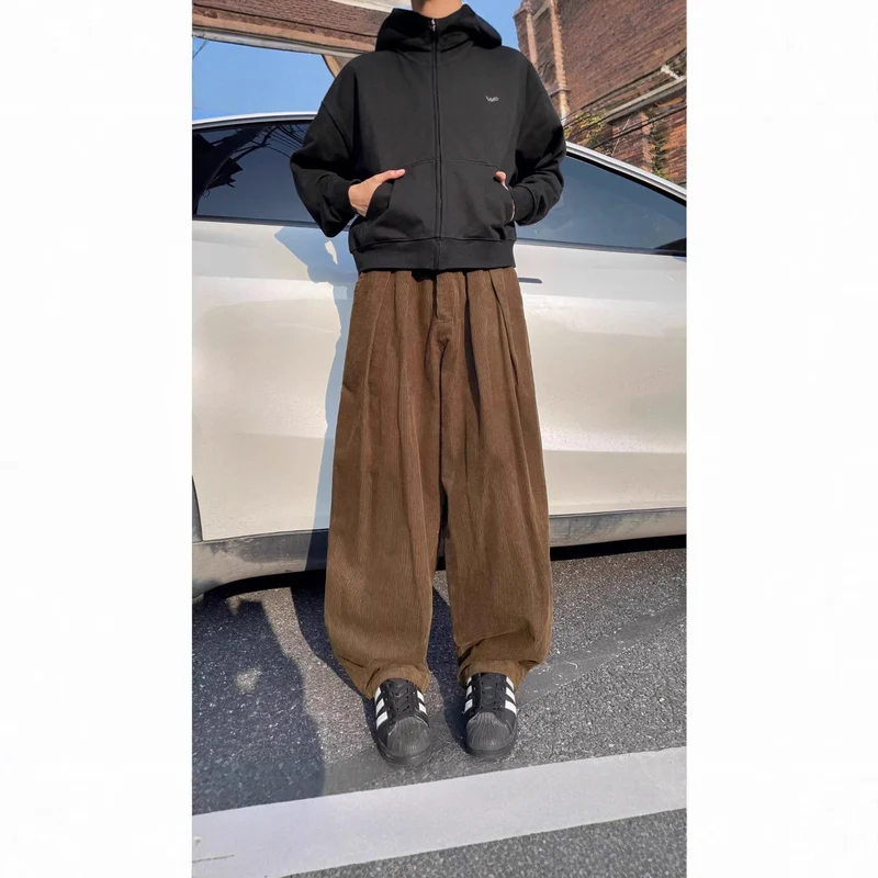 Damen Hochtaillierte Cordhose Drune
