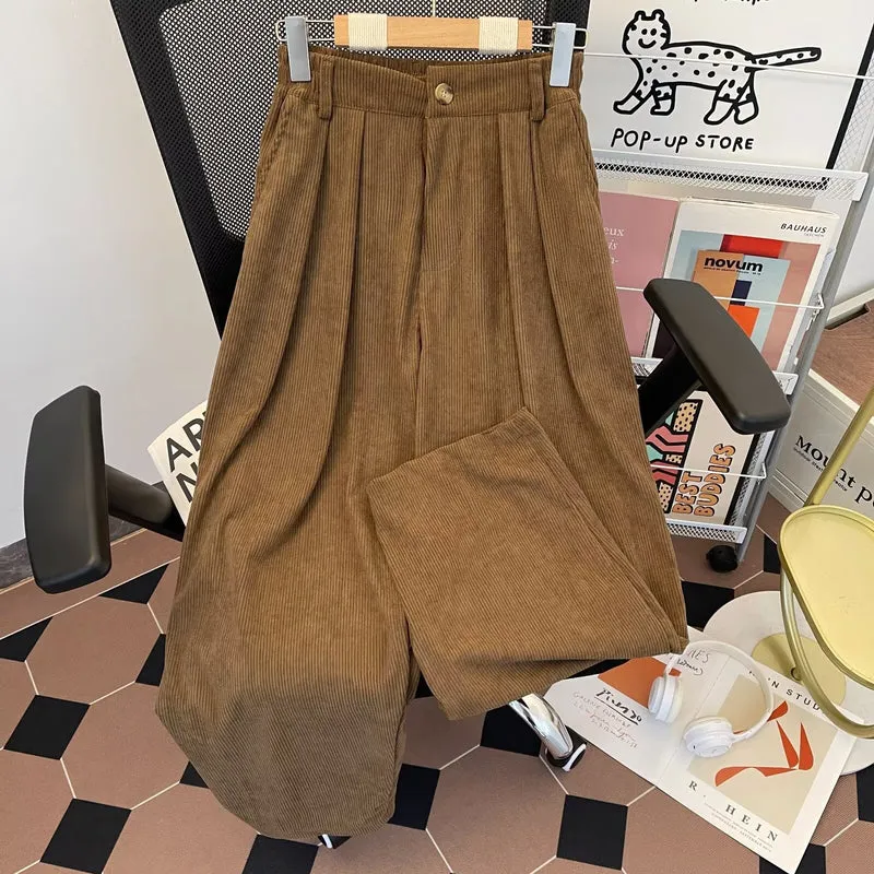 Damen Hochtaillierte Cordhose Drune