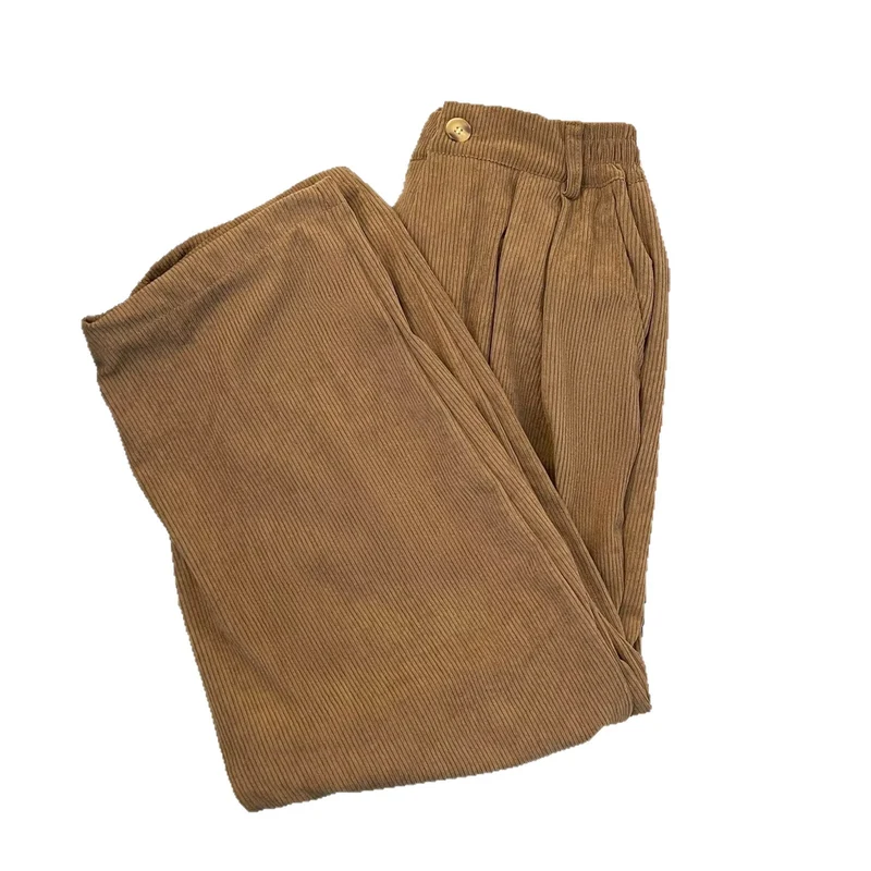 Damen Hochtaillierte Cordhose Drune