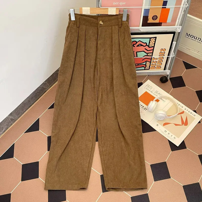 Damen Hochtaillierte Cordhose Drune