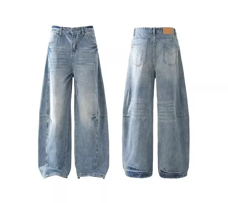 Damen Hoch taillierte Baggy-Jeans Drune