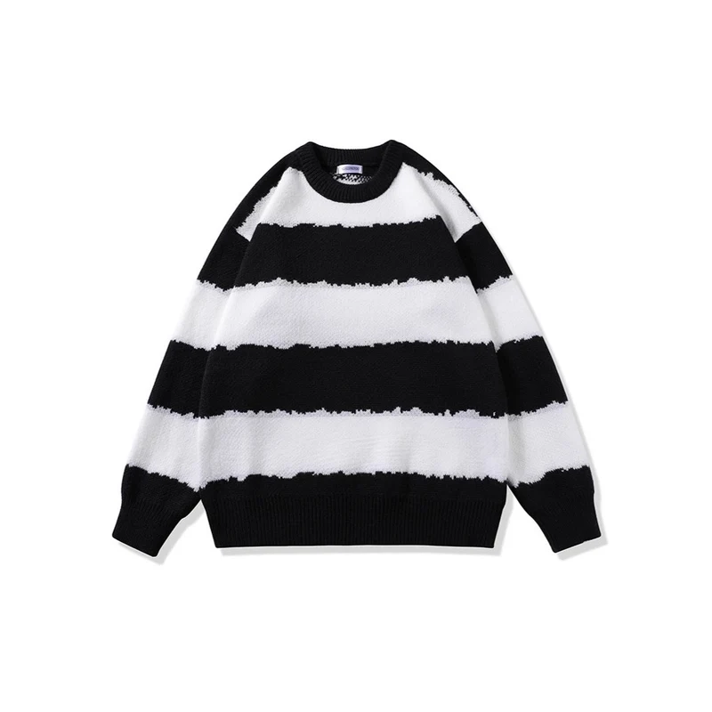 Damen Gemütlicher gestreifter Pullover Drune