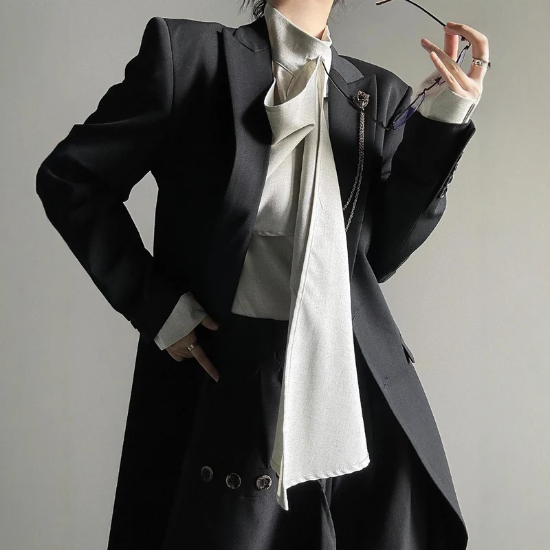 Damen Eleganter Schalkragen-Blazer Drune