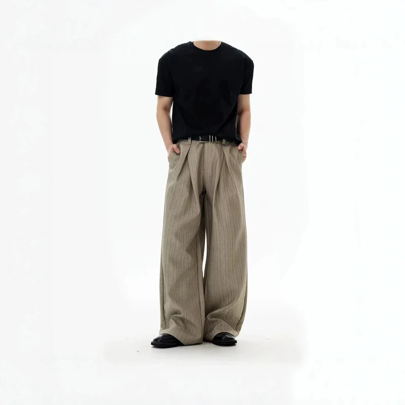 Damen Elegante und weite Hochbundhose mit Plissee Drune