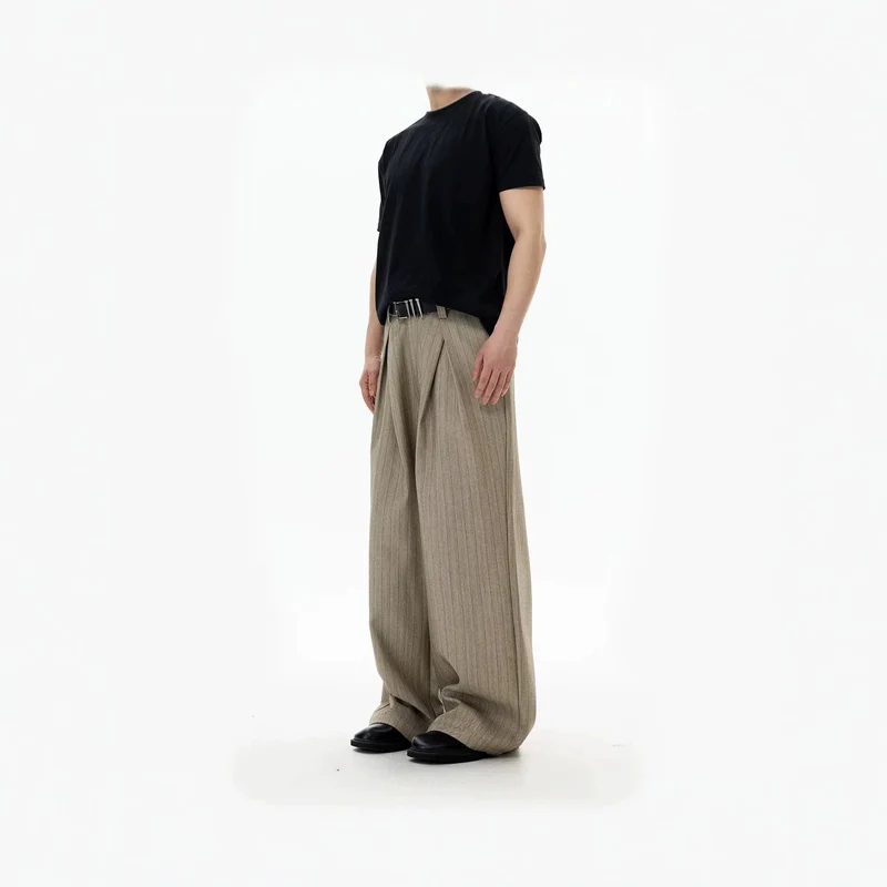 Damen Elegante und weite Hochbundhose mit Plissee Drune