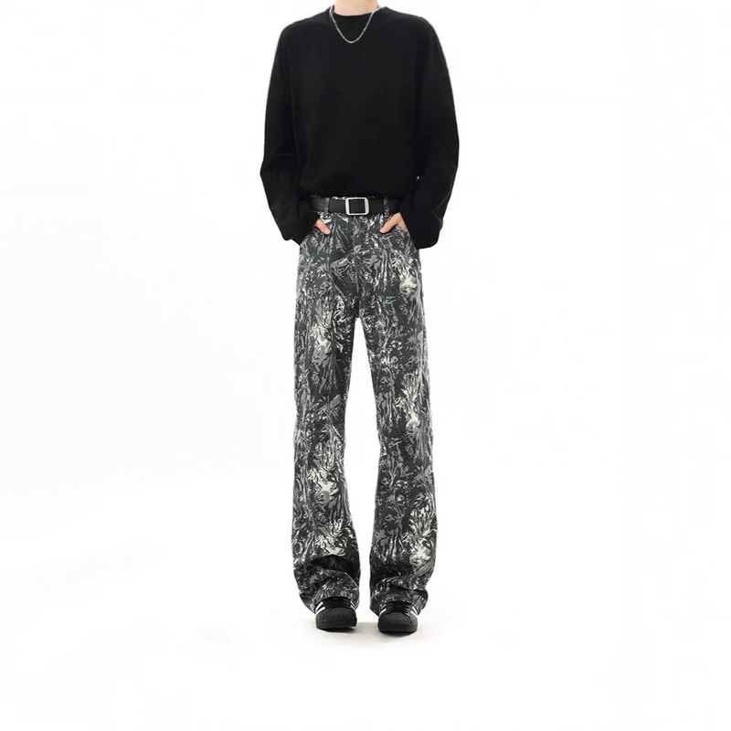 Damen Elegante und bequeme Floral-Print Weitgeschnittene Hose Drune
