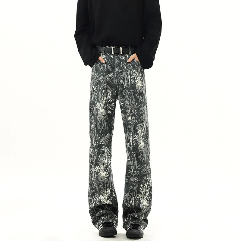 Damen Elegante und bequeme Floral-Print Weitgeschnittene Hose Drune
