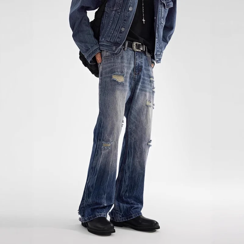 Damen Destroyed Baggy Jeans Drune