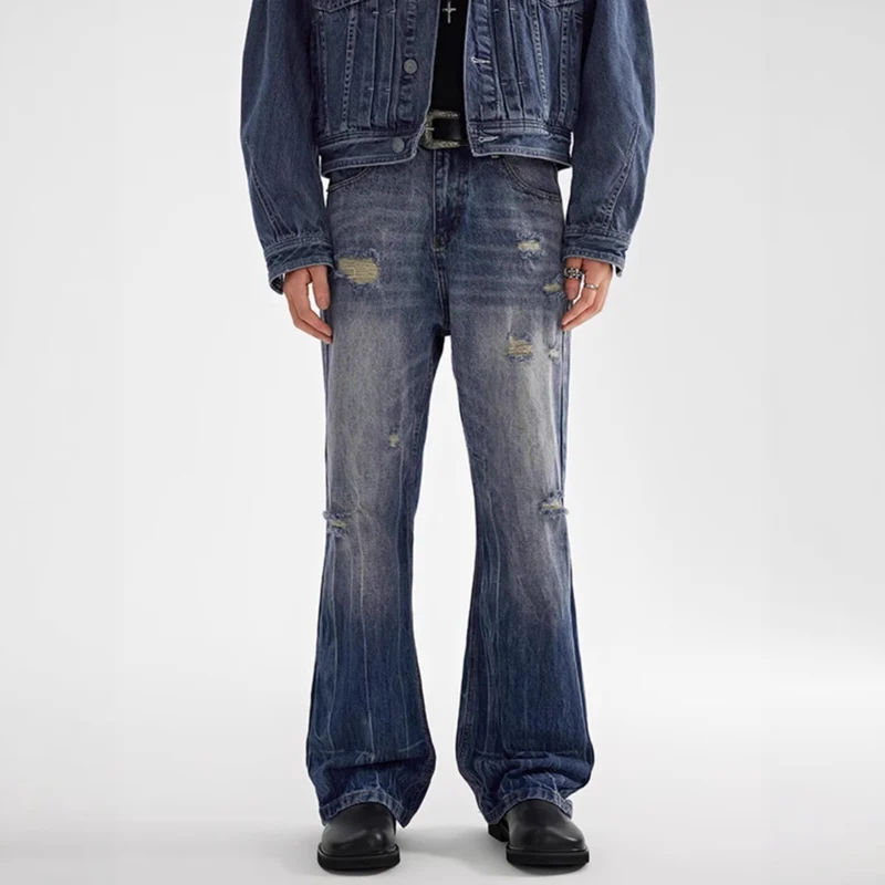 Damen Destroyed Baggy Jeans Drune
