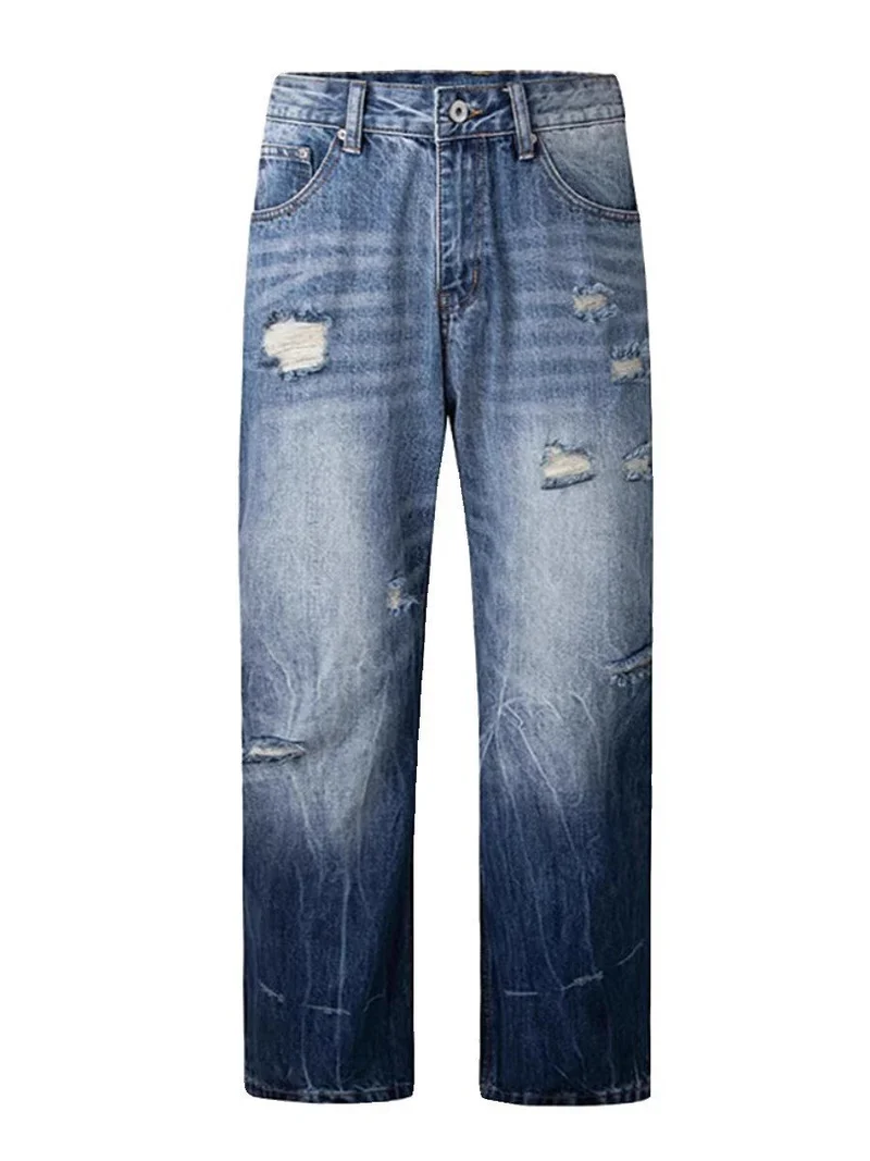 Damen Destroyed Baggy Jeans Drune