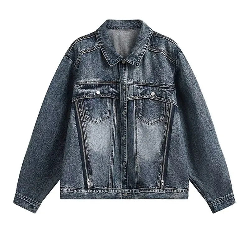 Damen Coole Oversized Jeansjacke Drune