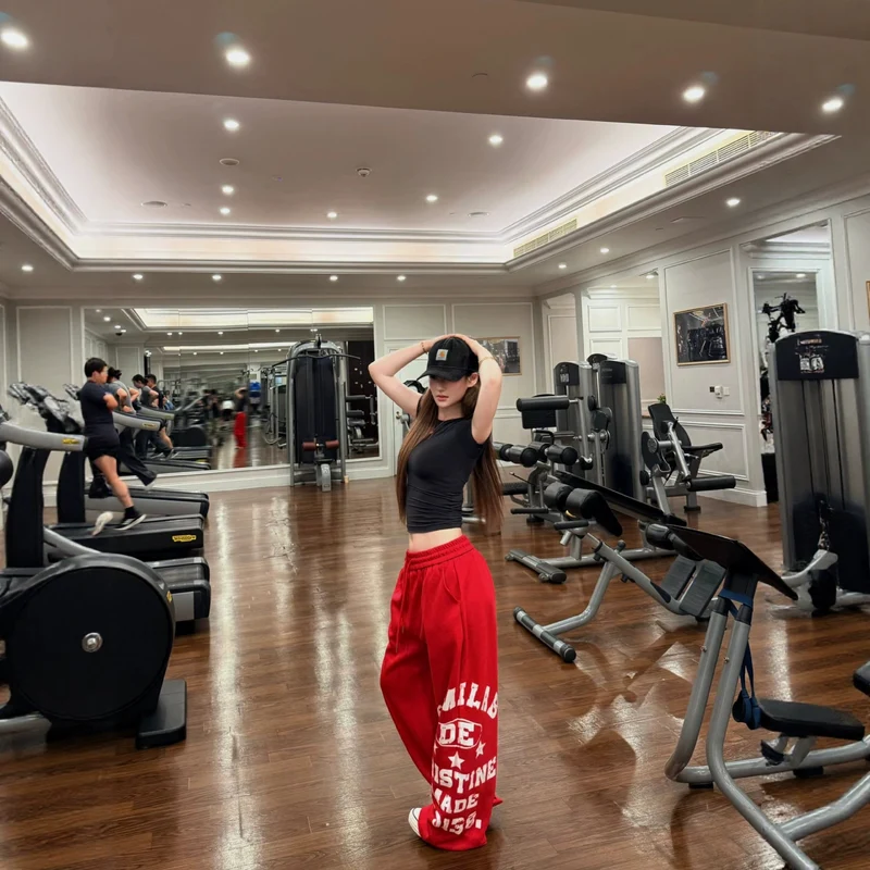 Damen Bequeme Breitbeinige Jogginghose Drune