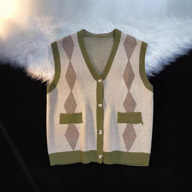 Damen ärmellose Strickweste Drune