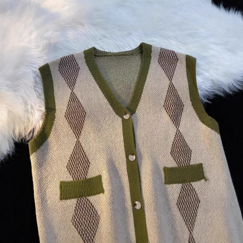 Damen ärmellose Strickweste Drune