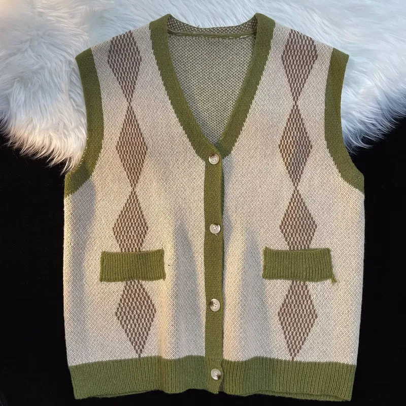 Damen ärmellose Strickweste Drune