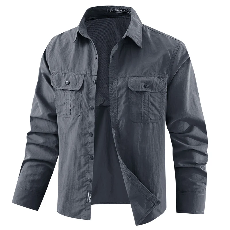 Herren Leichtes Outdoor-Hemd mit praktischen Taschen