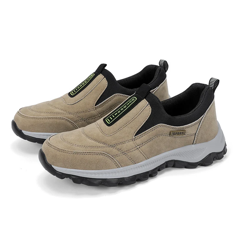 Herren slip-on Freizeitsneaker mit Wildlederoptik, elastischem Einstieg und griffiger Profilsohle Drune