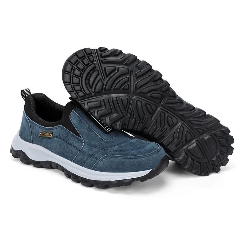 Herren slip-on Freizeitsneaker mit Wildlederoptik, elastischem Einstieg und griffiger Profilsohle Drune