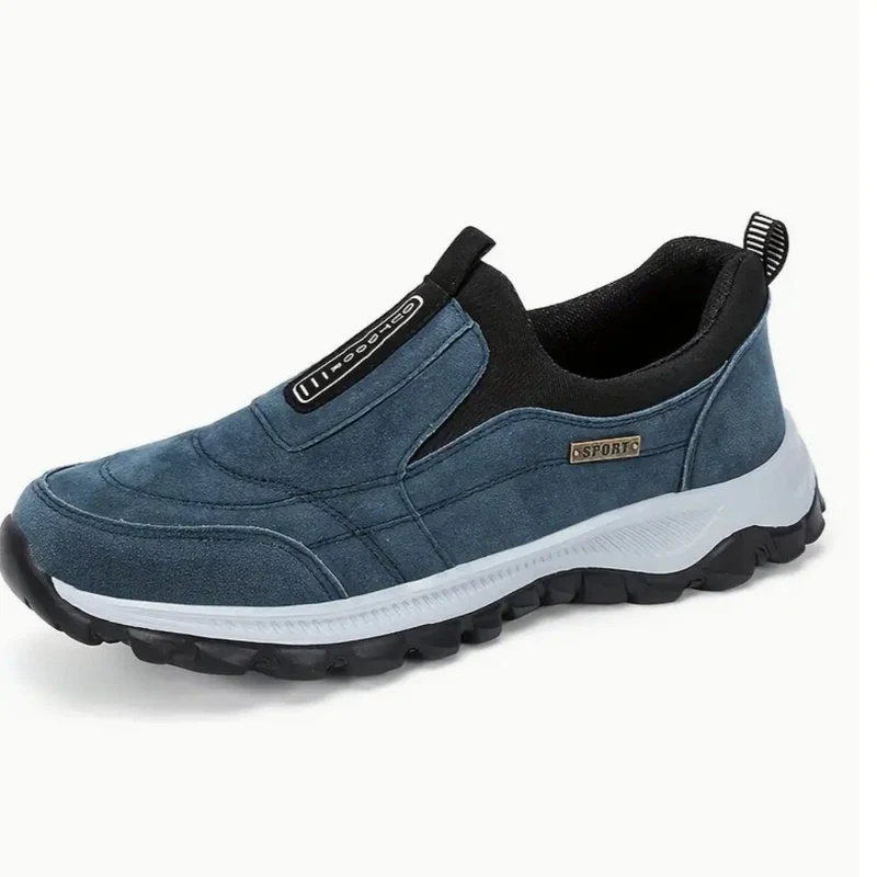Herren slip-on Freizeitsneaker mit Wildlederoptik, elastischem Einstieg und griffiger Profilsohle Drune