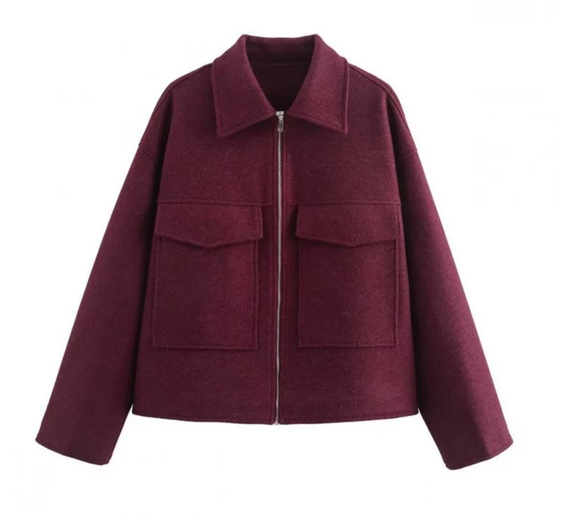 Damen lässige Steppjacke mit großen aufgesetzten Taschen und modernem Schnitt Drune