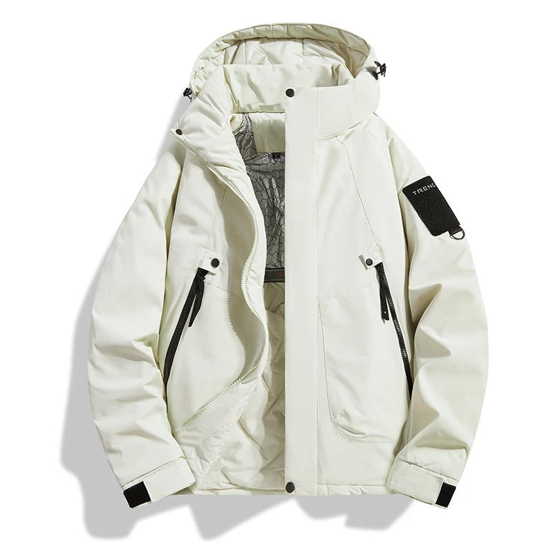 Herren Isolierte Kapuzen-Fieldjacke mit gesteppter Thermofütterung, winddichter Hülle & Utility-Taschen Drune