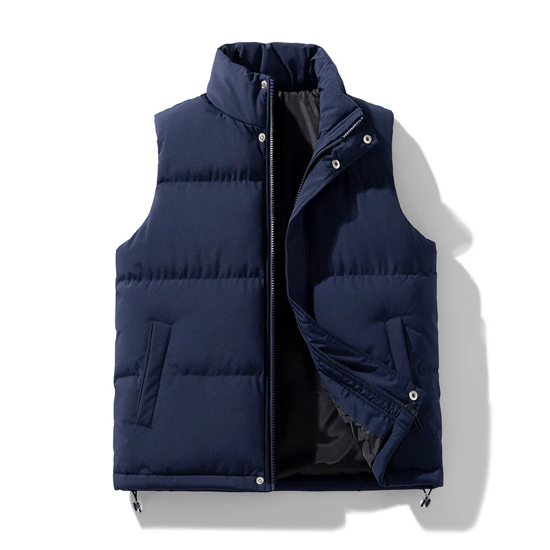 Herren Isolierende Outdoor-Steppweste mit hohem Kragen, 2‑Wege‑Reißverschluss & verdeckten Eingrifftaschen Drune