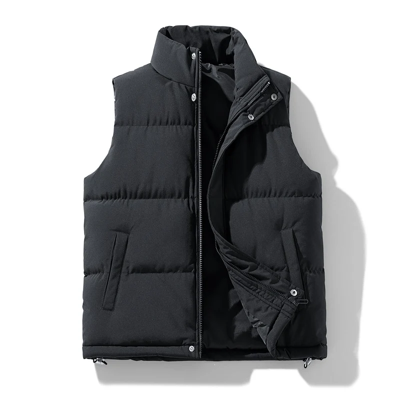 Herren Isolierende Outdoor-Steppweste mit hohem Kragen, 2‑Wege‑Reißverschluss & verdeckten Eingrifftaschen Drune