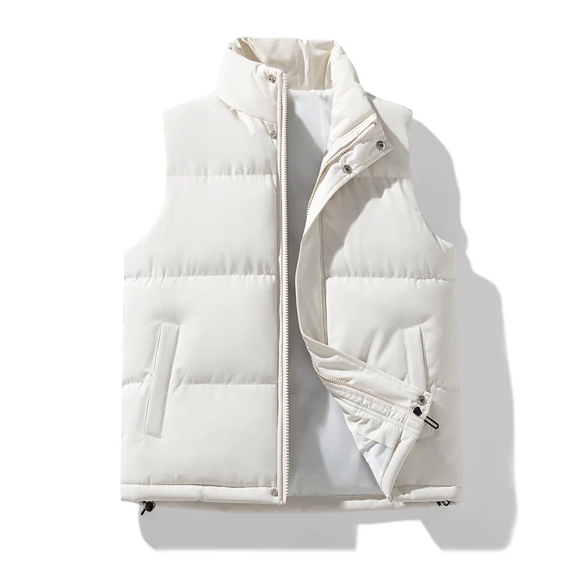 Herren Isolierende Outdoor-Steppweste mit hohem Kragen, 2‑Wege‑Reißverschluss & verdeckten Eingrifftaschen Drune