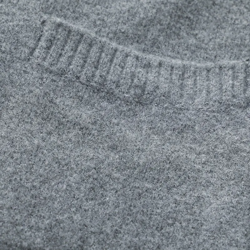 Herren Grobgestrickter Oversize-Cardigan mit hohem Rippenkragen & aufgesetzten Taschen Drune