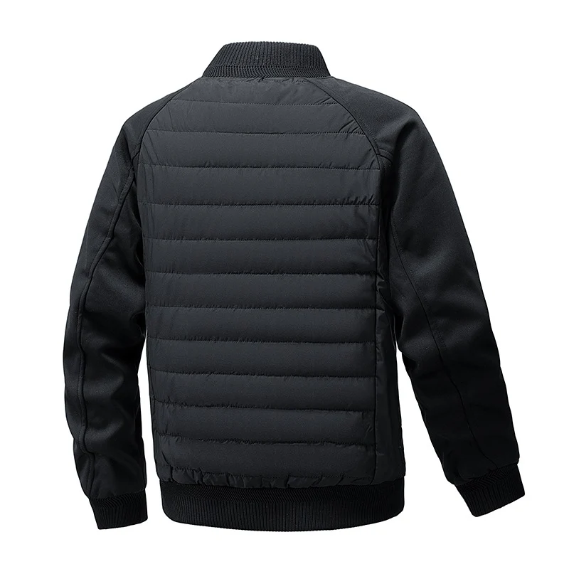 Herren Gepolsterte Stepp-Bomberjacke mit Raglanärmeln, Rippbündchen & Reißverschluss Drune