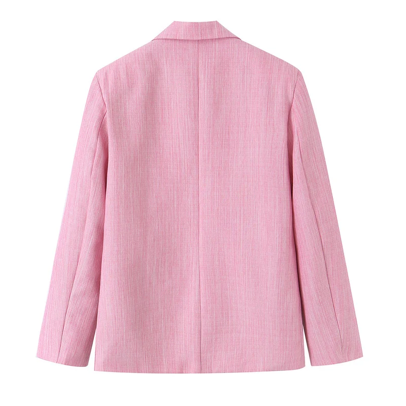 Damen Zweiteiliges Business-Set mit tailliertem Ein-Knopf-Blazer und weiter Bundfaltenhose Drune