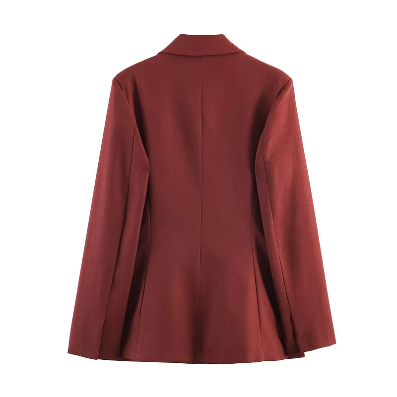 Damen Zweiteiliges Anzug-Set Wickelblazer mit Bindegürtel und Palazzo-Hose Drune