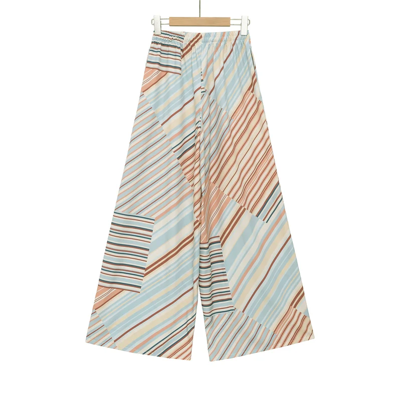 Damen Weite Culotte‑Hose mit elastischem Bund, Kordelzug und aufgesetzten Taschen Drune