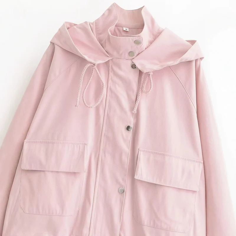 Damen Utility-Parka im Boxy-Schnitt mit Kapuze, Tunnelzug und aufgesetzten Klappentaschen Drune