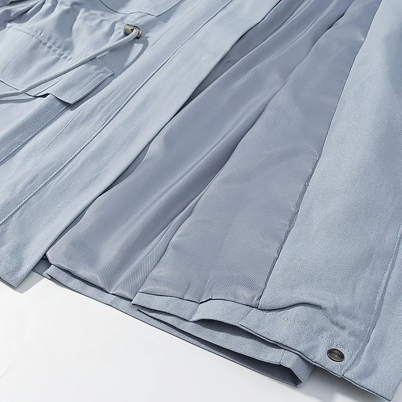 Damen Utility-Jacke mit Kordelzug, Stehkragen und aufgesetzten Taschen Drune