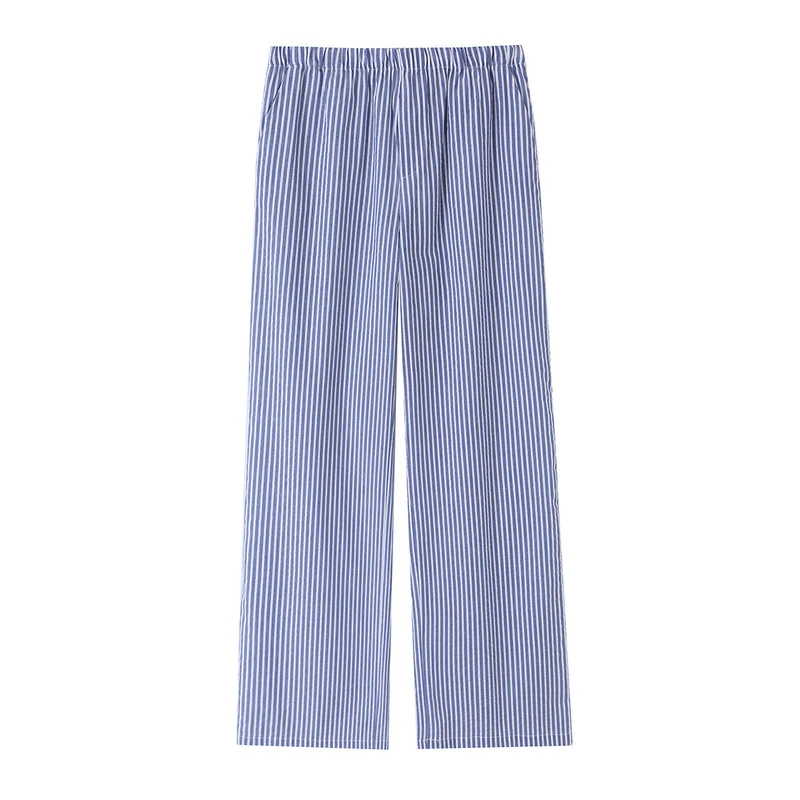 Damen Pyjamahose mit elastischem Bund und geradem Bein Drune