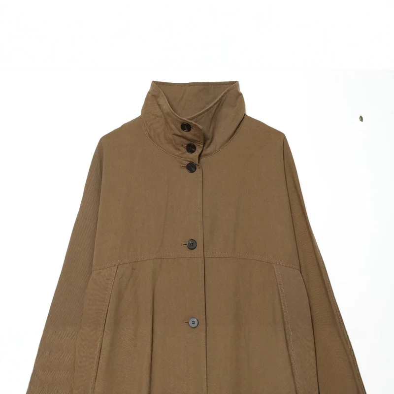 Damen Oversize-Utility-Jacke mit hohem Stehkragen und elastischem Saum Drune