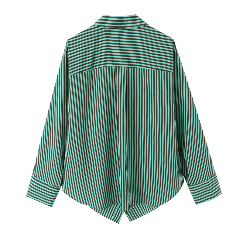 Damen Oversize-Hemdbluse mit asymmetrischem Saum und diagonalem Taschen-Detail Drune
