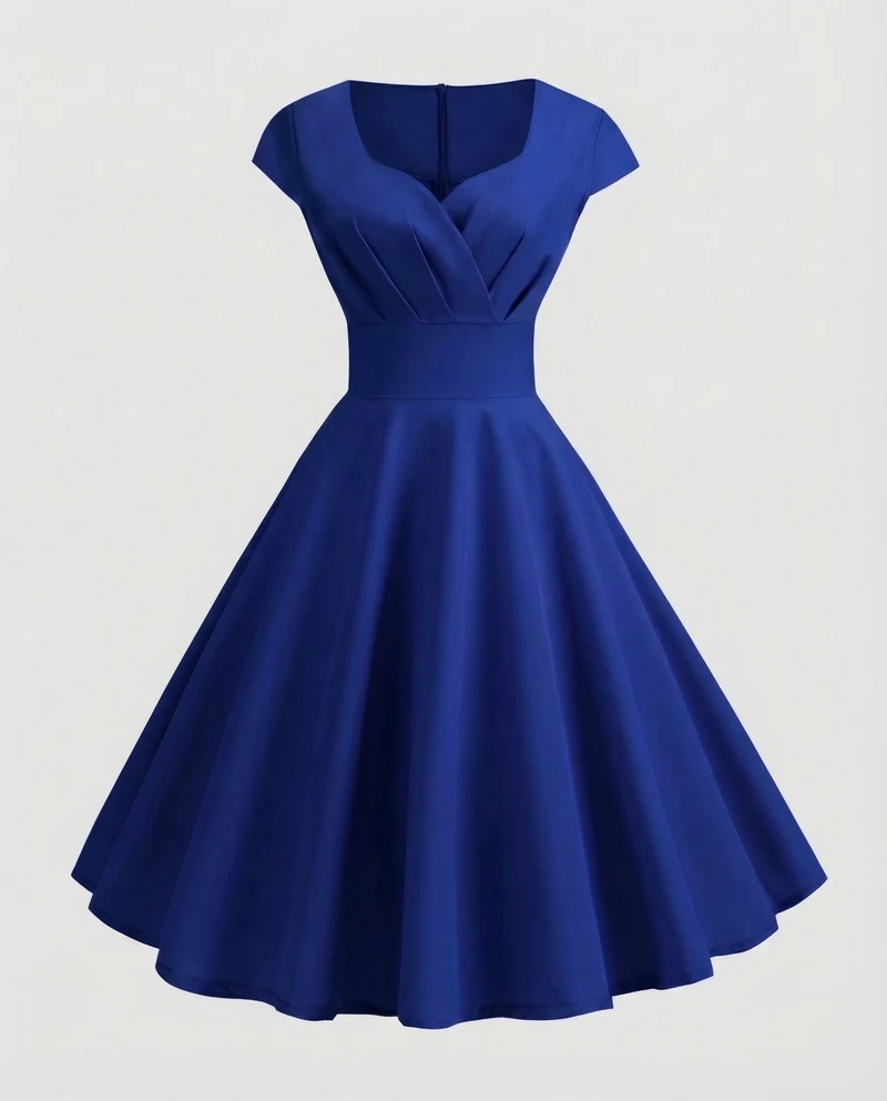 Damen Retro-Swingkleid Tailliertes Korselett
