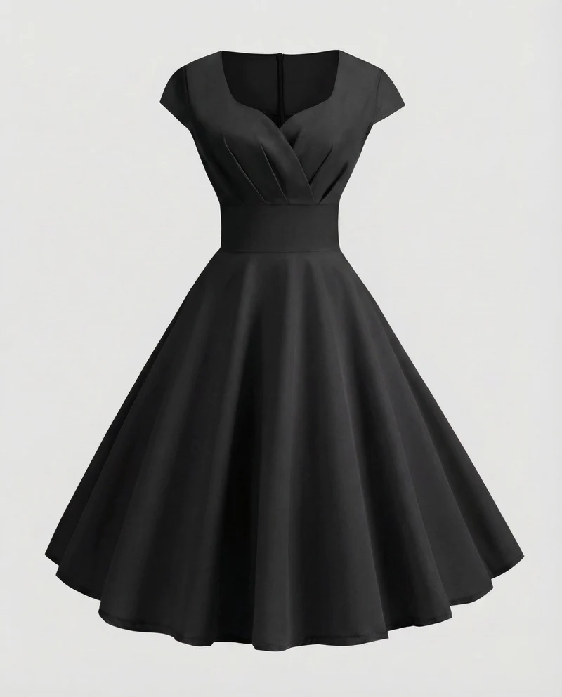 Damen Retro-Swingkleid Tailliertes Korselett