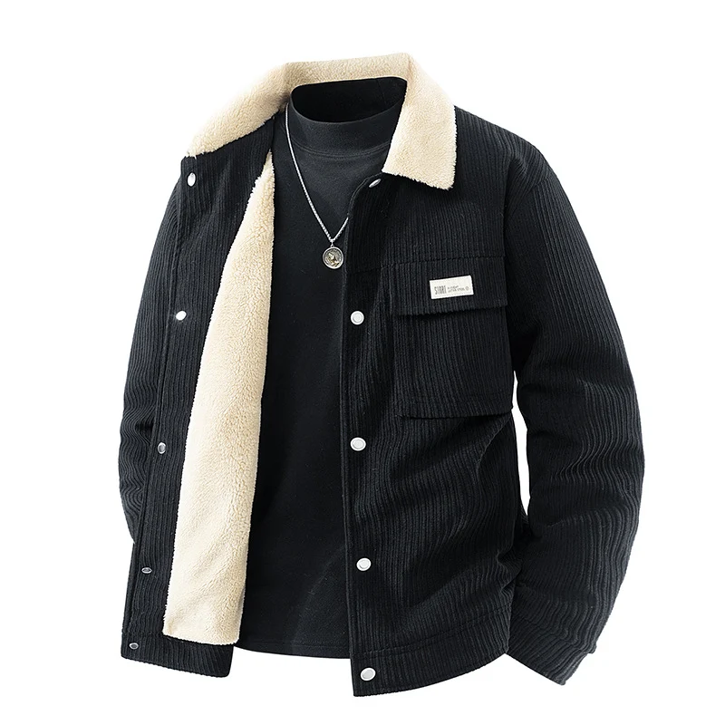 Herren Weiche Cordjacke mit Fleece-Futter Drune
