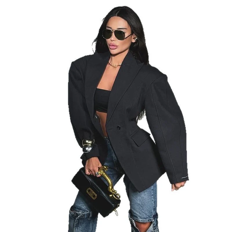 Damen Oversize Blazer mit strukturiertem Schnitt Drune
