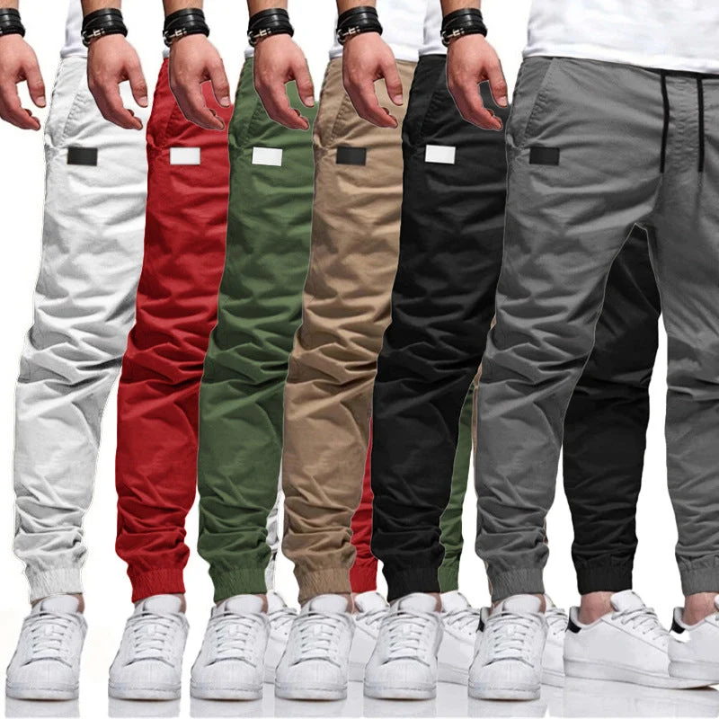 Herren lässige Cargo-Jogginghose mit elastischem Bund und praktischen Seitentaschen Drune